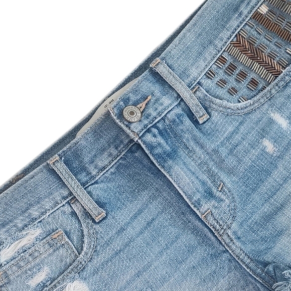 Abercrombie & Fitch Womens Distressed Beaded Pocket Short Shorts Size 2/26. - Picture 3 of 12